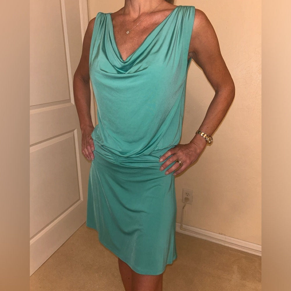 Silky Aqua Dress